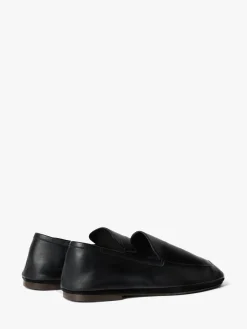 Udendørs læder Slippers i Sort