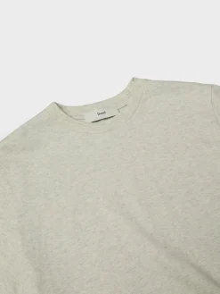 Unisex Loose T-shirt i Oatmeal Melange