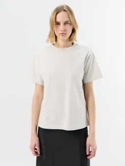Unisex Loose T-shirt i Oatmeal Melange