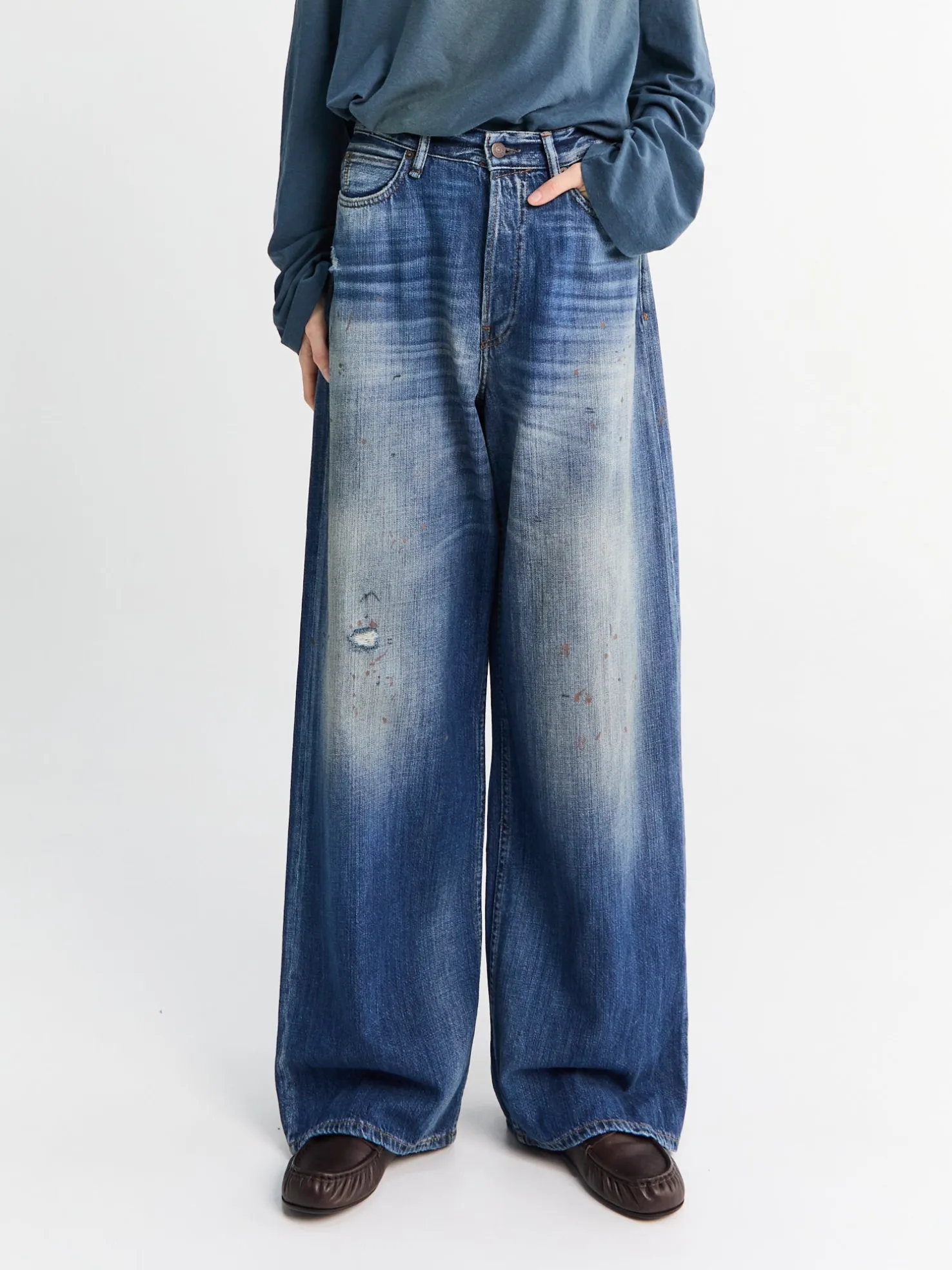 1981 U Trafalger Jeans i Mid Blue
