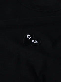 U T-Shirt Knit med Sort Heart i Sort