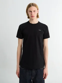 U T-Shirt Knit med Sort Heart i Sort