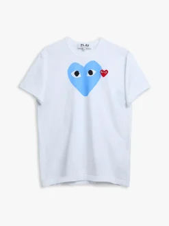 U T-shirt Rødt Emblem i Blå