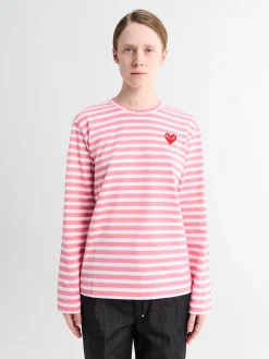 U T-Shirt Red Emblem Strik i Pink