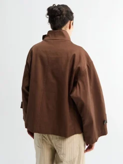 Vandafvisende trenchcoat i Dusty Brown