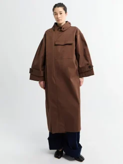Vandafvisende trenchcoat i Dusty Brown