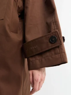 Vandafvisende trenchcoat i Dusty Brown