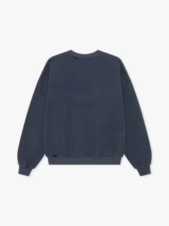 Vasket Sweatshirt i Navy Blå