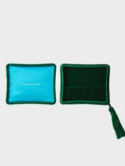 Velour Smykkeæske i Emerald Green