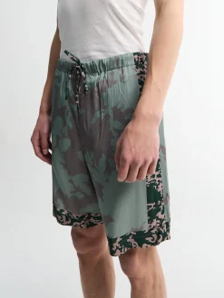 Viscose Twill Shorts i Petrol