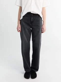 W' Arin Pant i Sort Dark Used Wash