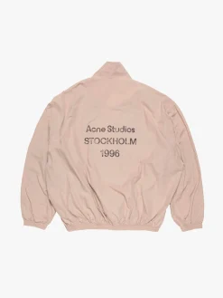 Washed Logo Jacket i Mushroom Beige