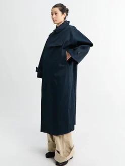 Water Resistant Frakke i Navy