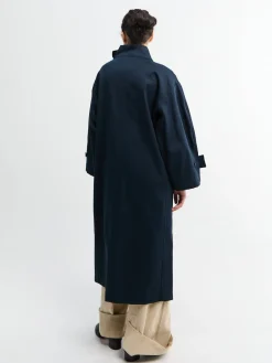 Water Resistant Frakke i Navy