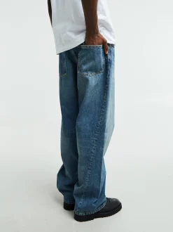 Wide Twist Jeans i Dark Blue Vintage
