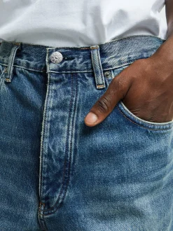 Wide Twist Jeans i Dark Blue Vintage