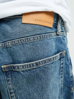 Wide Twist Jeans i Dark Blue Vintage
