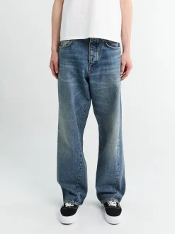 Wide Twist Jeans i Mørkeblå Vintage