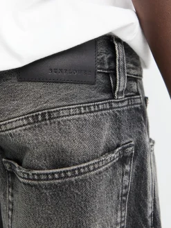 Wide Twist Jeans i Ny Sort Slid
