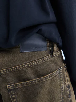 Wide Twist Jeans i Overdyed Black Khaki