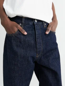 Wide Twist Jeans i Simple Rinse Blå