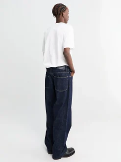 Wide Twist Jeans i Simple Rinse Blå