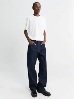 Wide Twist Jeans i Simple Rinse Blå