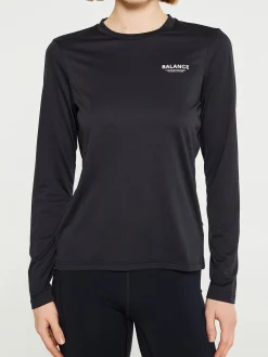 Women's Balance Long Sleeve T-Shirt i Black