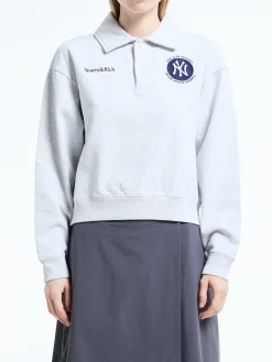 World Series Polo Sweatshirt i Heather Gray