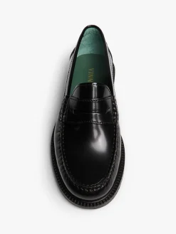 Yardee Moccasin Loafers i Sort Polido