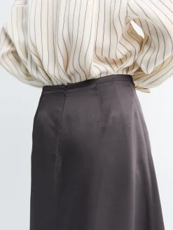 Youri Pleat Front Nederdel i Slate