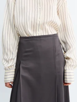 Youri Pleat Front Nederdel i Slate